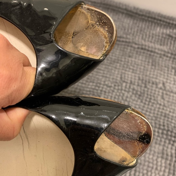 Chanel Patent Leather Peep Toe Ballet Flat - Picture 2 of 7